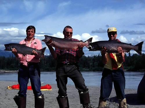 Talachulitna River take out with a nice trio of King Salmon  - ALASKA RAFT CONNECTION