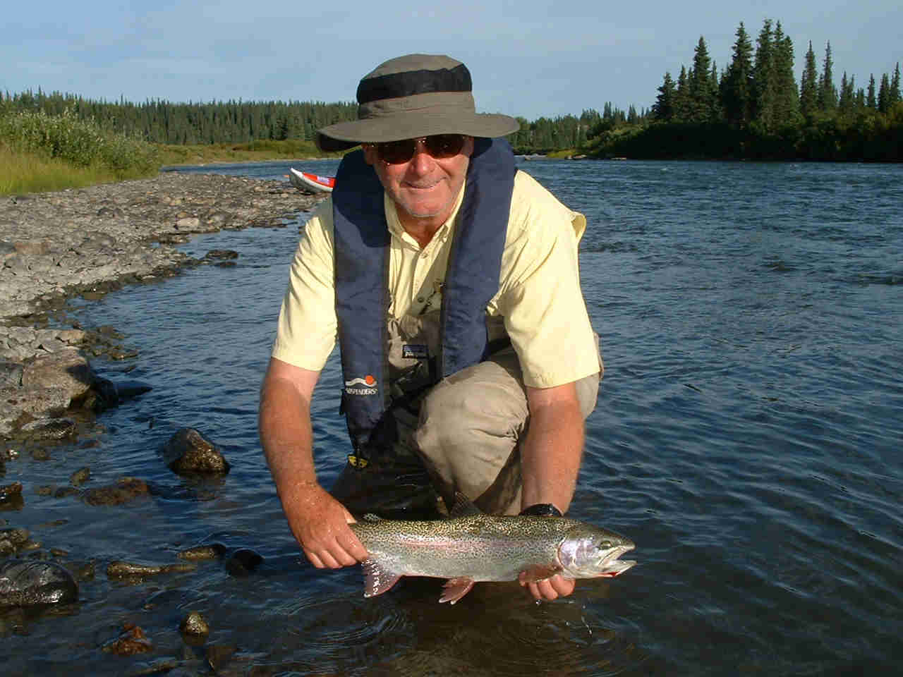 Another nice Lake Creek Rainbow Trout on the fly - ALASKA RAFT CONNECTION