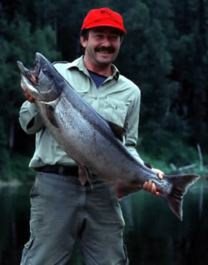 Happy Swiss Guy with Talachulitna River King Salmon - ALASKA RAFT CONNECTION